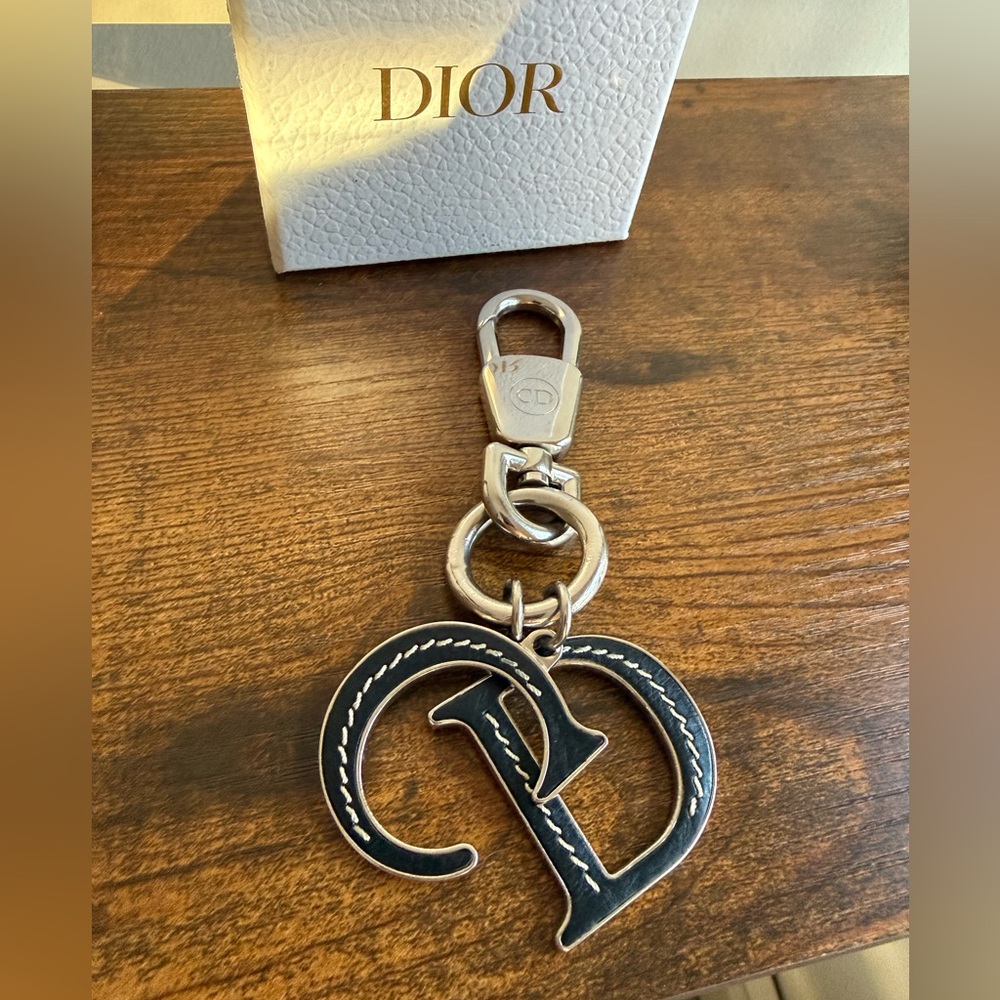 Dior Black and Silver Key Holder